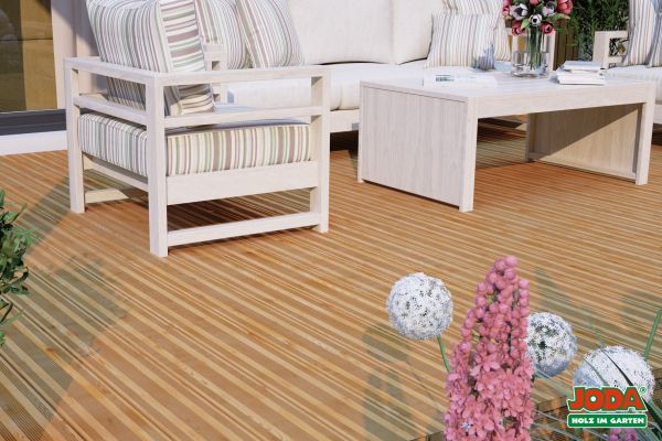 Lärche natur Terrassendielen-Set (24 x 138 mm, französisches Profil)